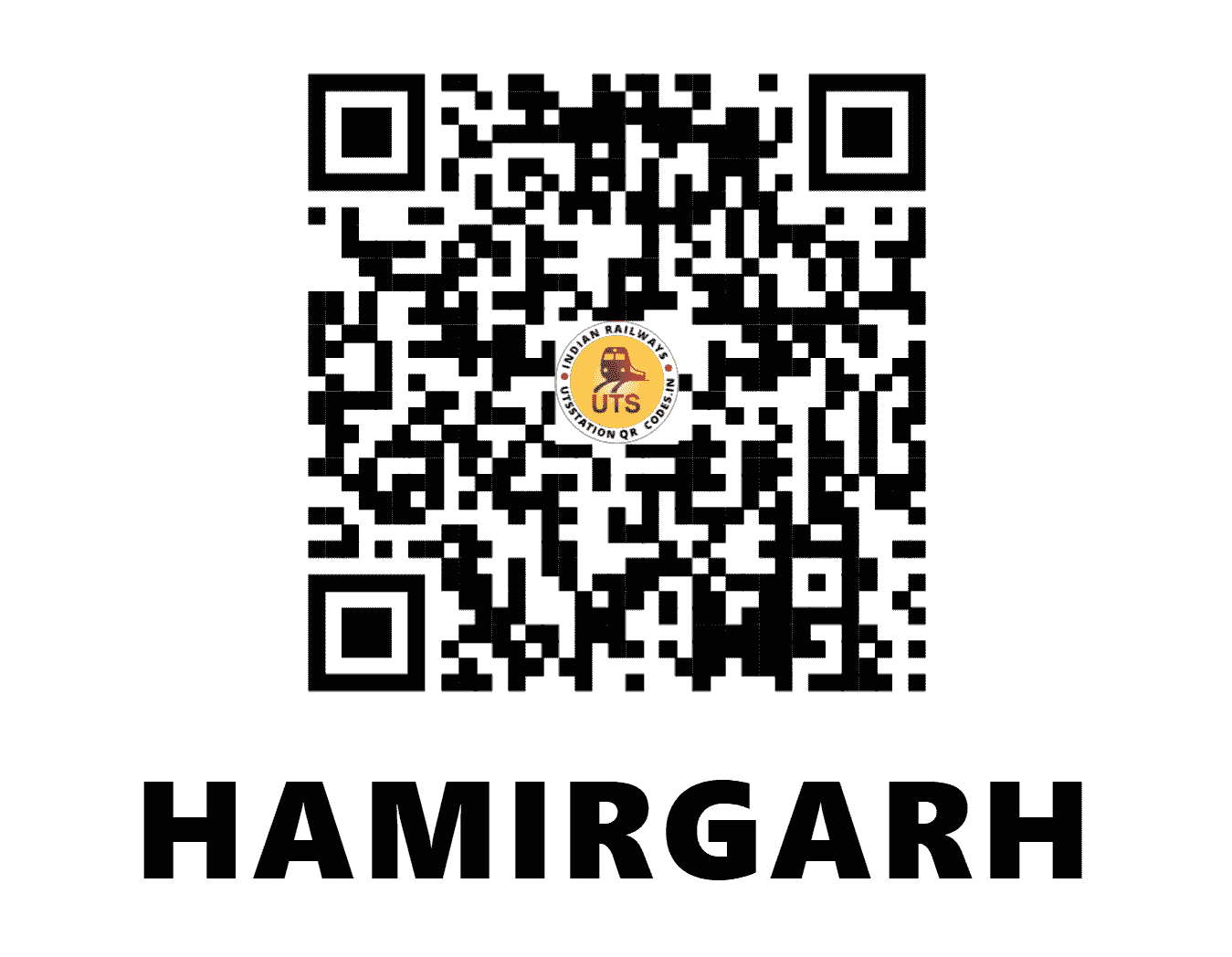 UTS QR Code for HAMIRGARH - HMG (NW - RAJASTHAN)