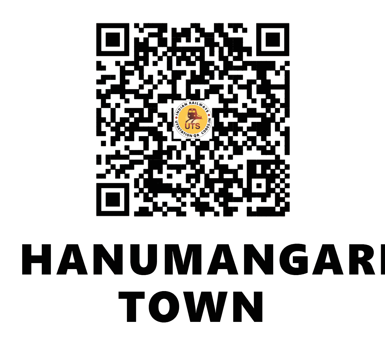 UTS QR Code for HANUMANGARH TOWN - HMO (NW - RAJASTHAN)