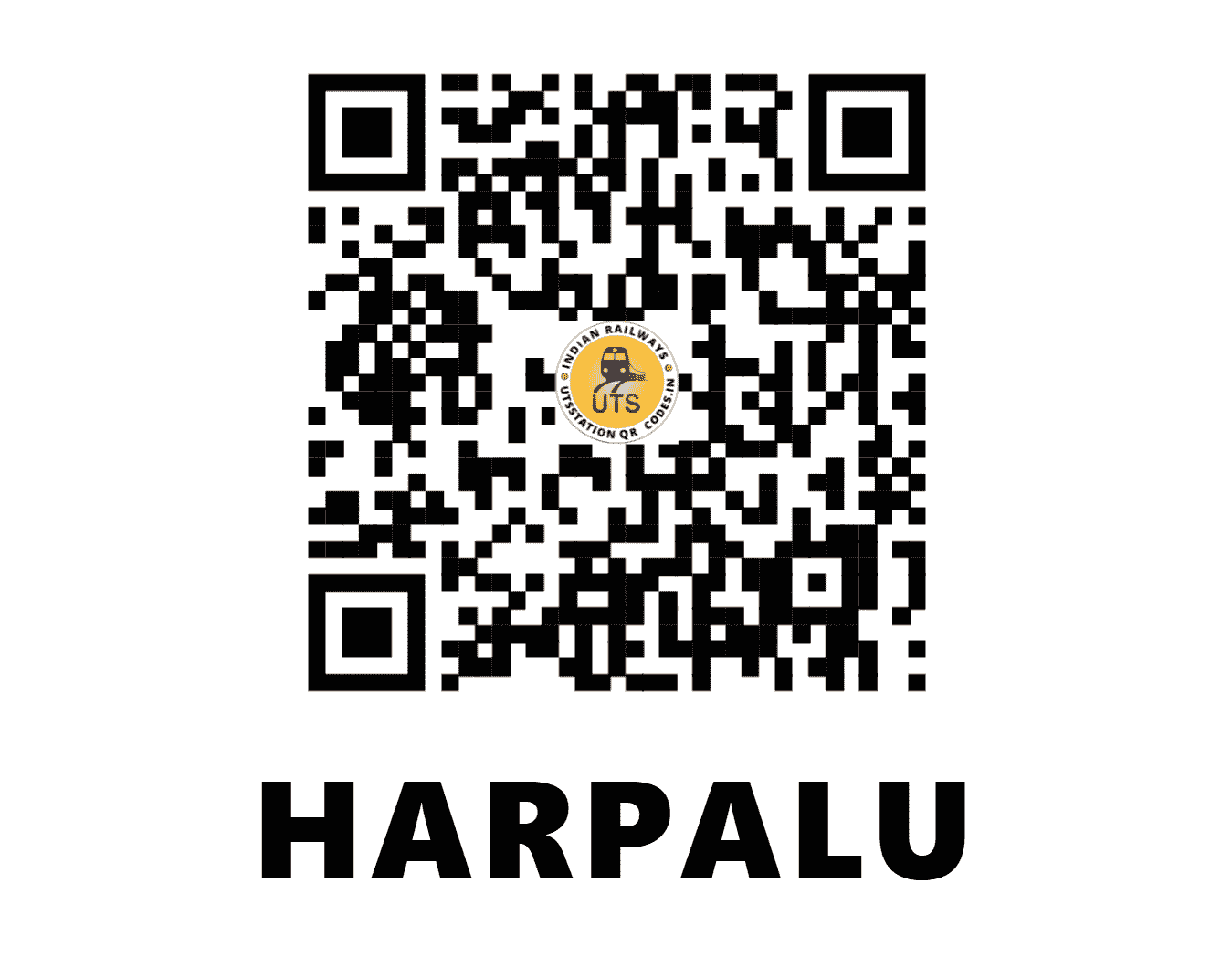 UTS QR Code for HARPALU - HR (NW - RAJASTHAN)
