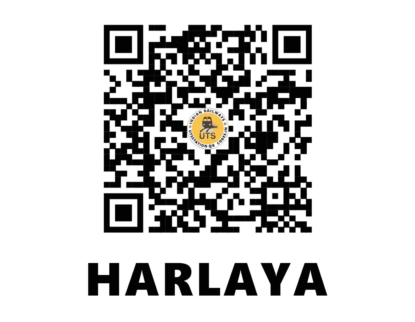 UTS QR Code for HARLAYA - HRLI (NW - RAJASTHAN)