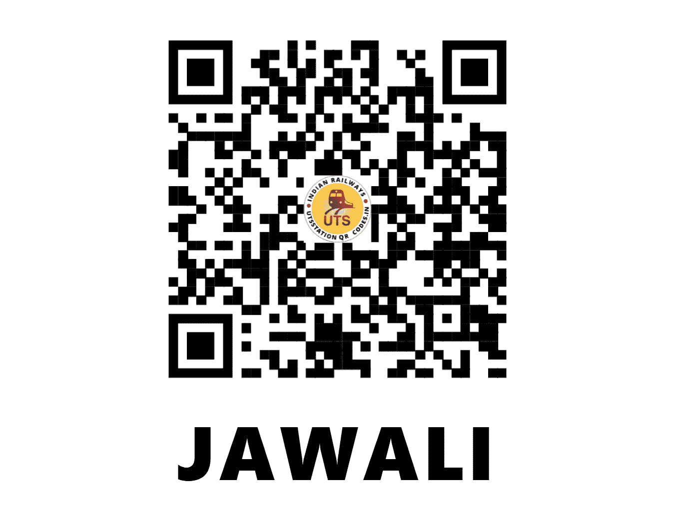 UTS QR Code for JAWALI - JAL (NW - RAJASTHAN)