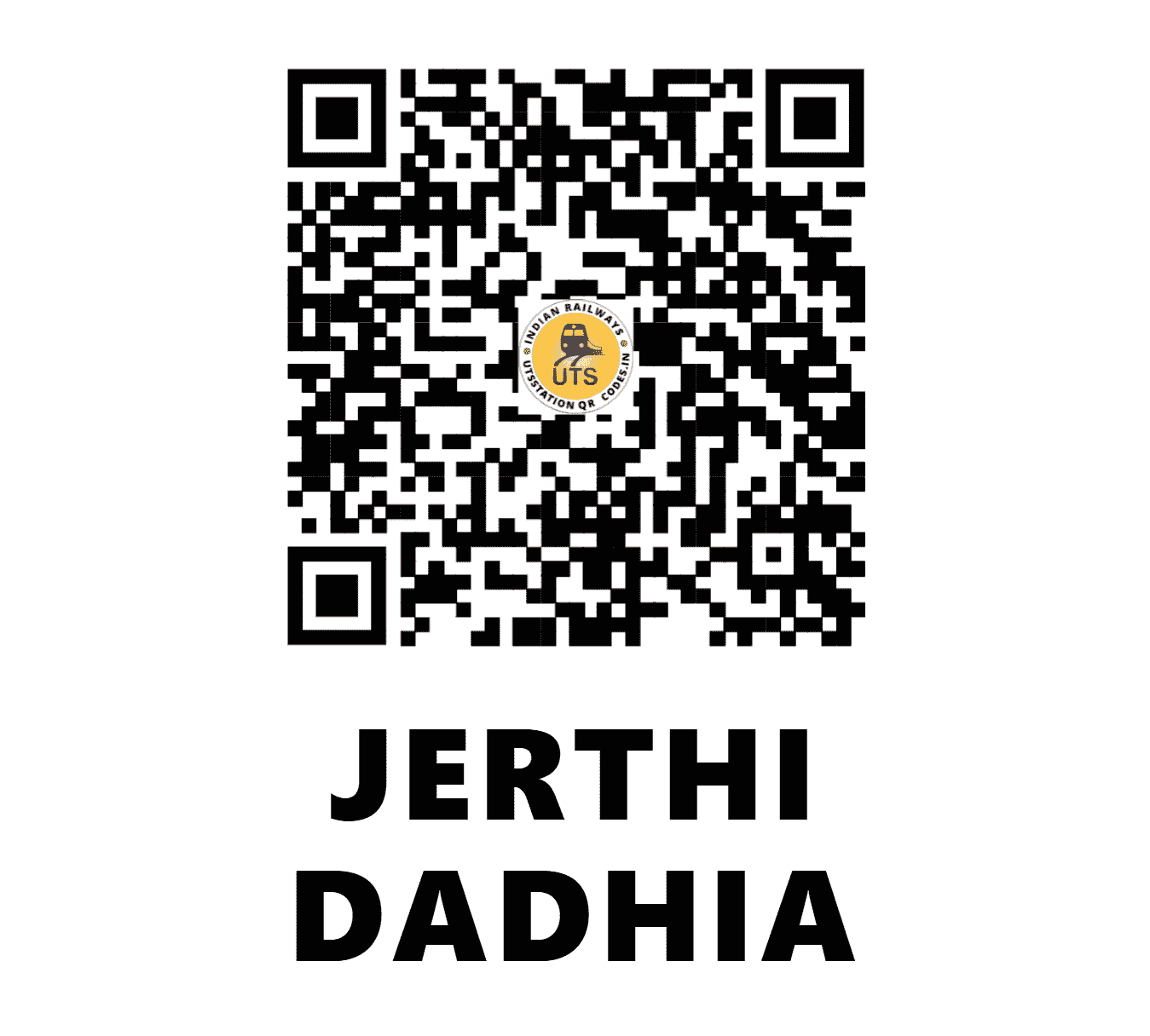 UTS QR Code for JERTHI DADHIA - JDD (NW - RAJASTHAN)