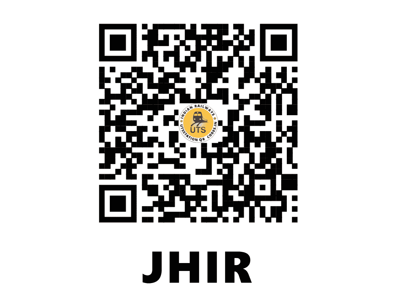 UTS QR Code for JHIR - JHIR (NW - RAJASTHAN)