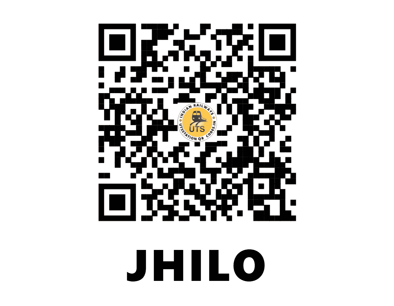 UTS QR Code for JHILO - JLLO (NW - RAJASTHAN)