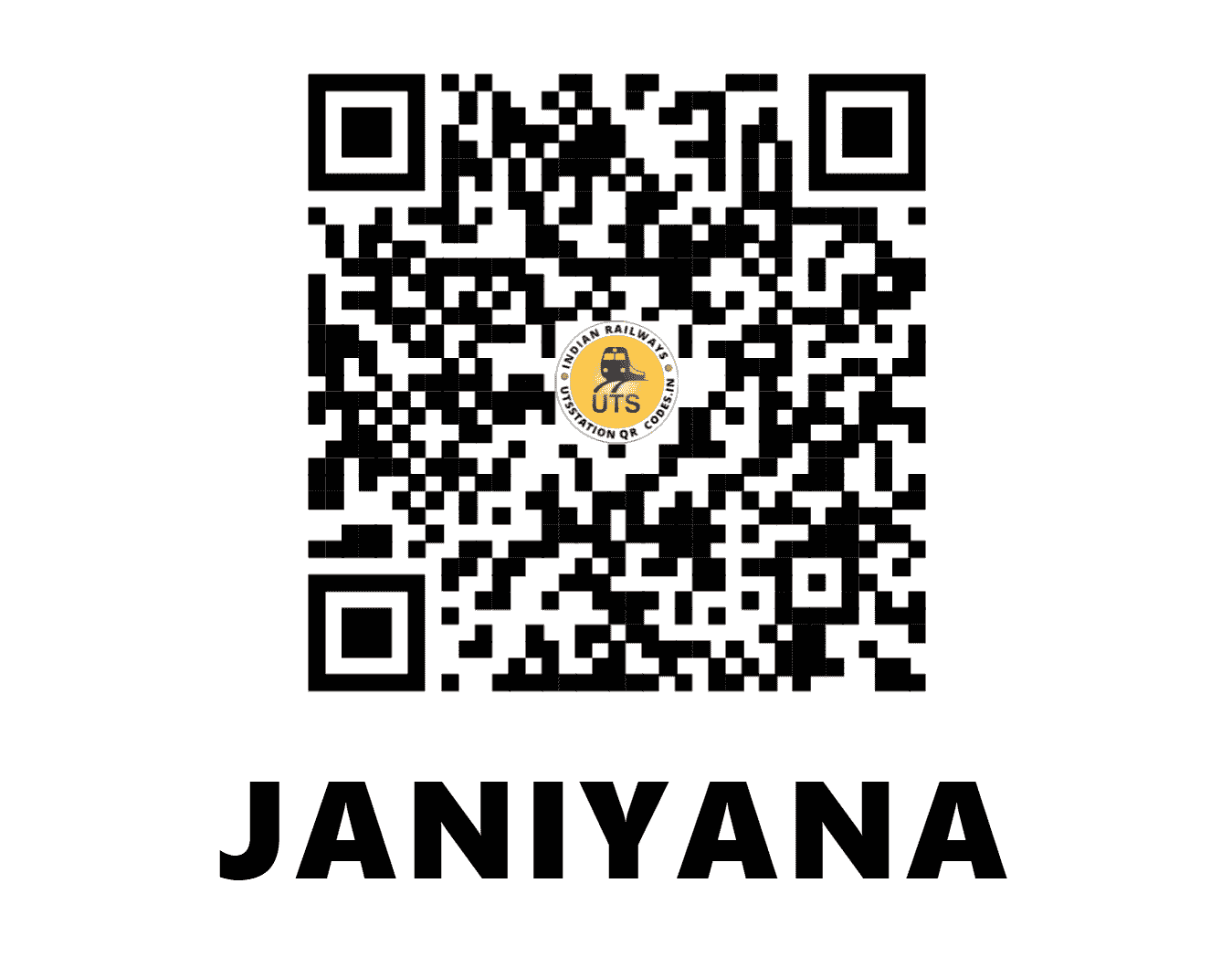 UTS QR Code for JANIYANA - JNE (NW - RAJASTHAN)