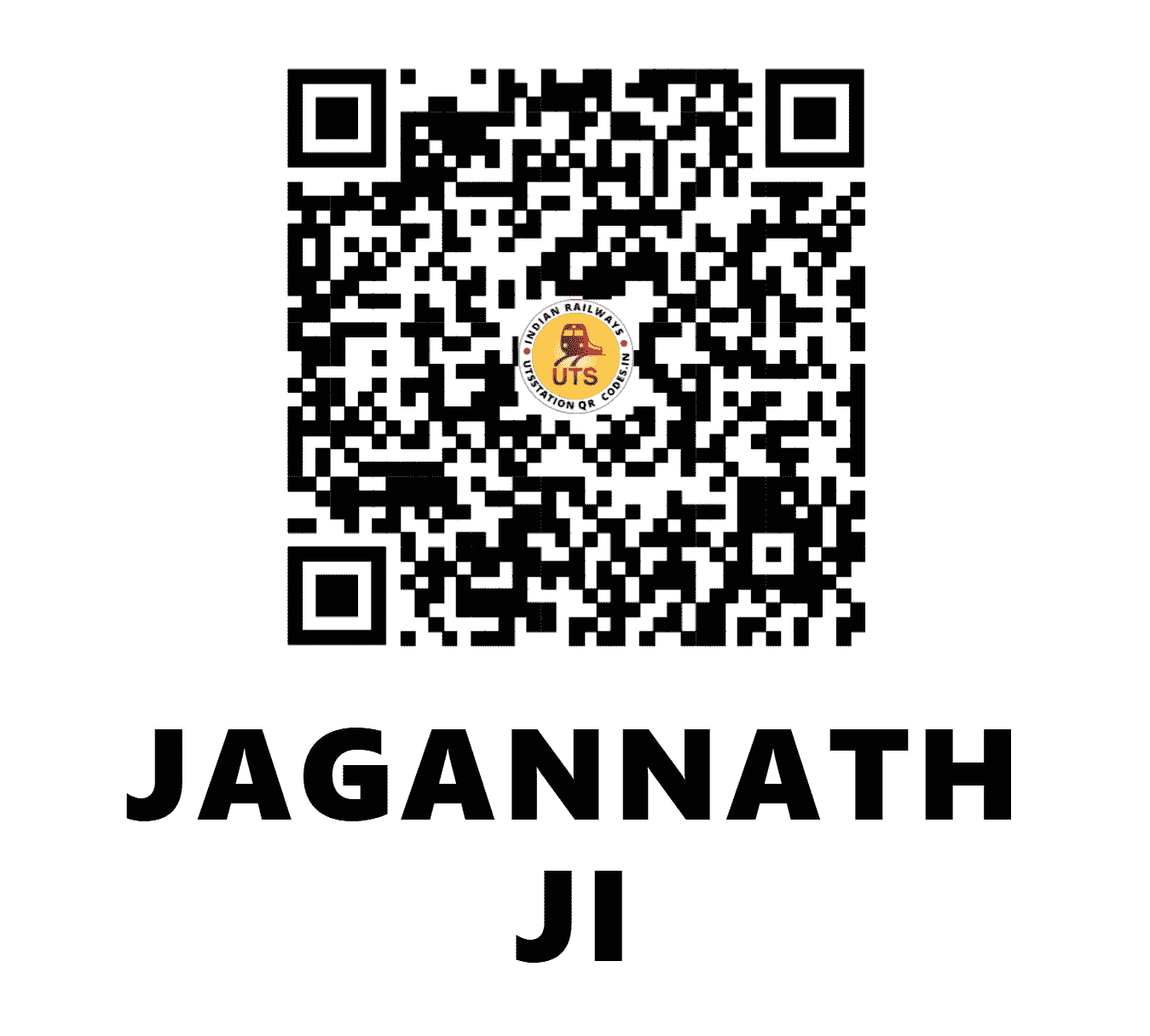 UTS QR Code for JAGANNATH JI - JNX (NW - RAJASTHAN)