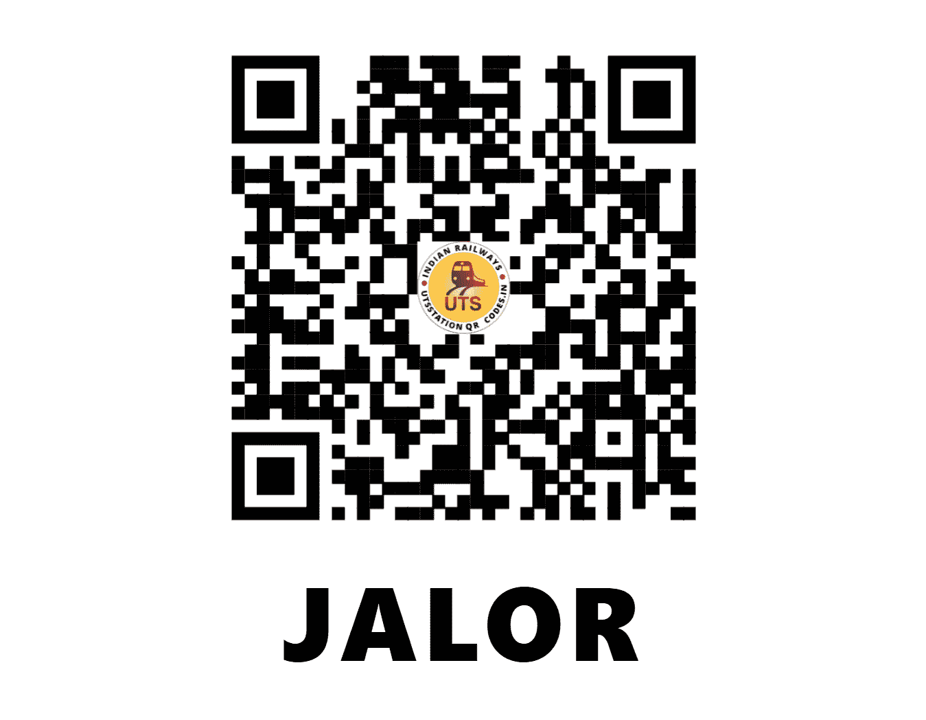 UTS QR Code for JALOR - JOR (NW - RAJASTHAN)