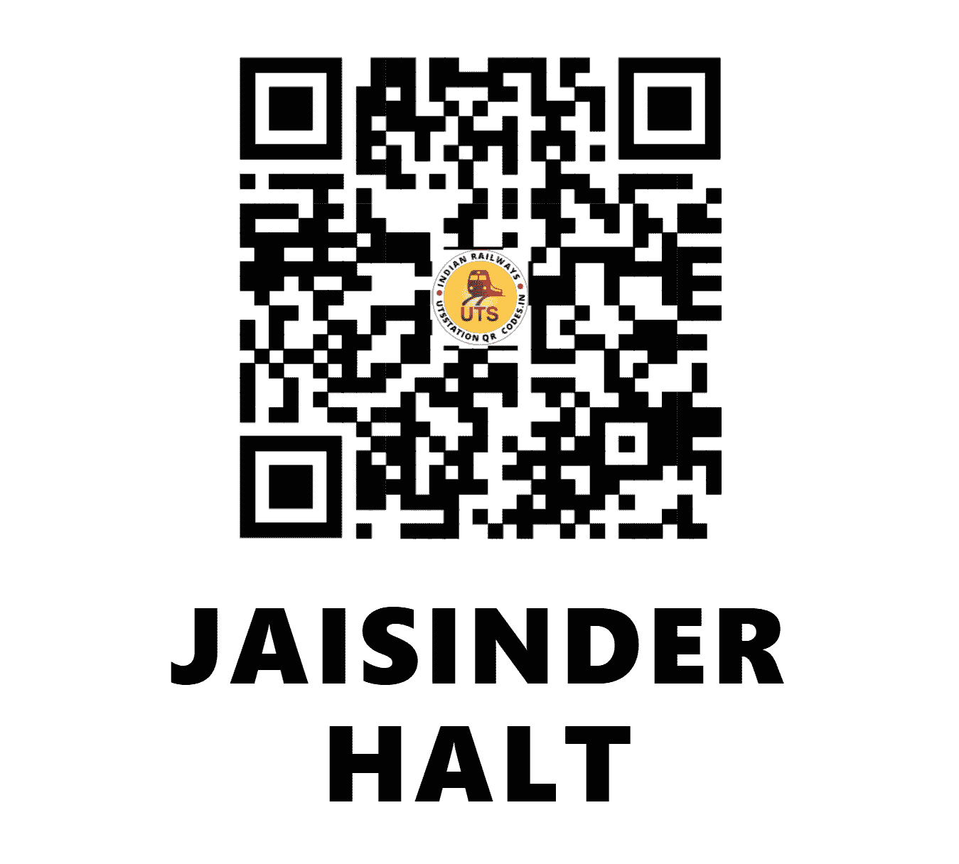 UTS QR Code for JAISINDER HALT - JSD (NW - RAJASTHAN)