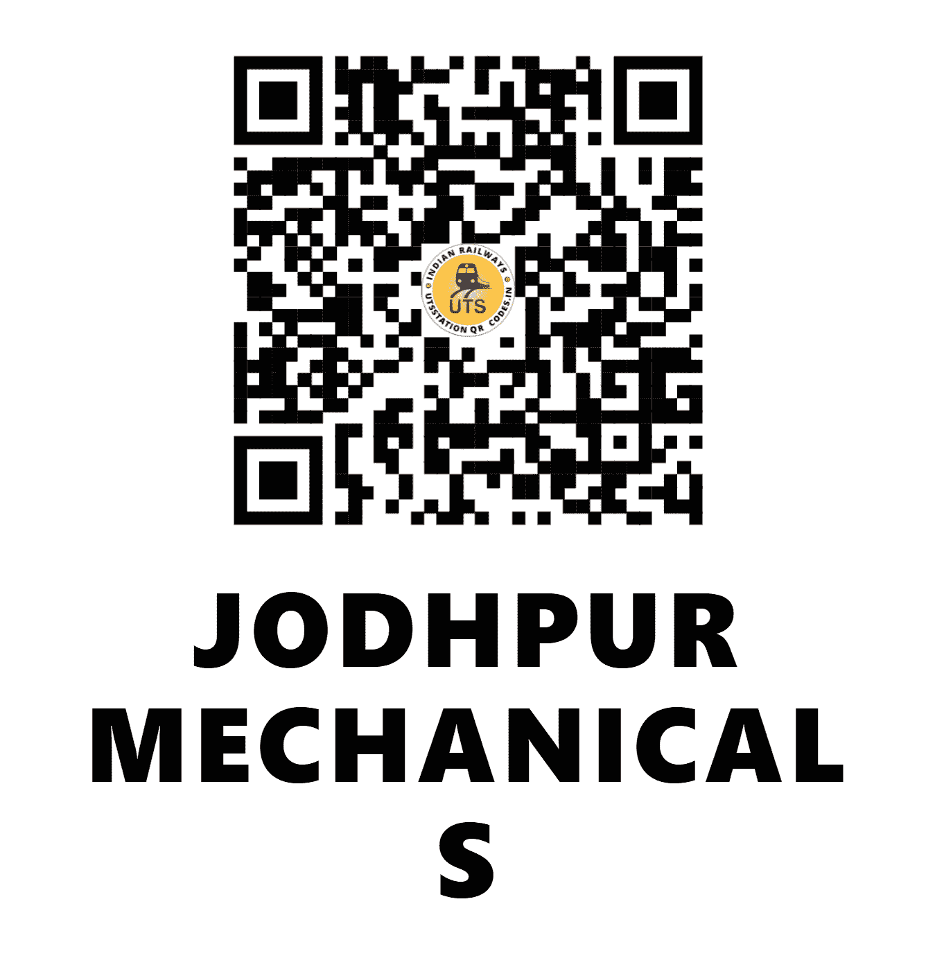 UTS QR Code for JODHPUR MECHANICAL S - JUMX (NW - RAJASTHAN)