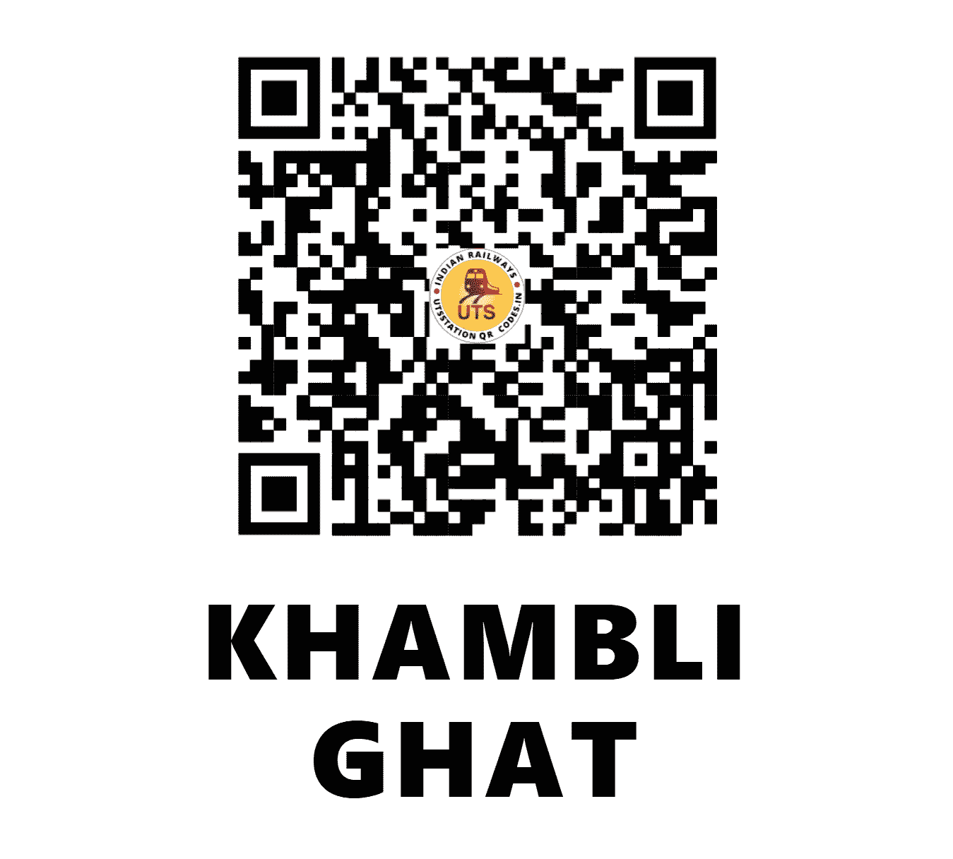 UTS QR Code for KHAMBLI GHAT - KBK (NW - RAJASTHAN)