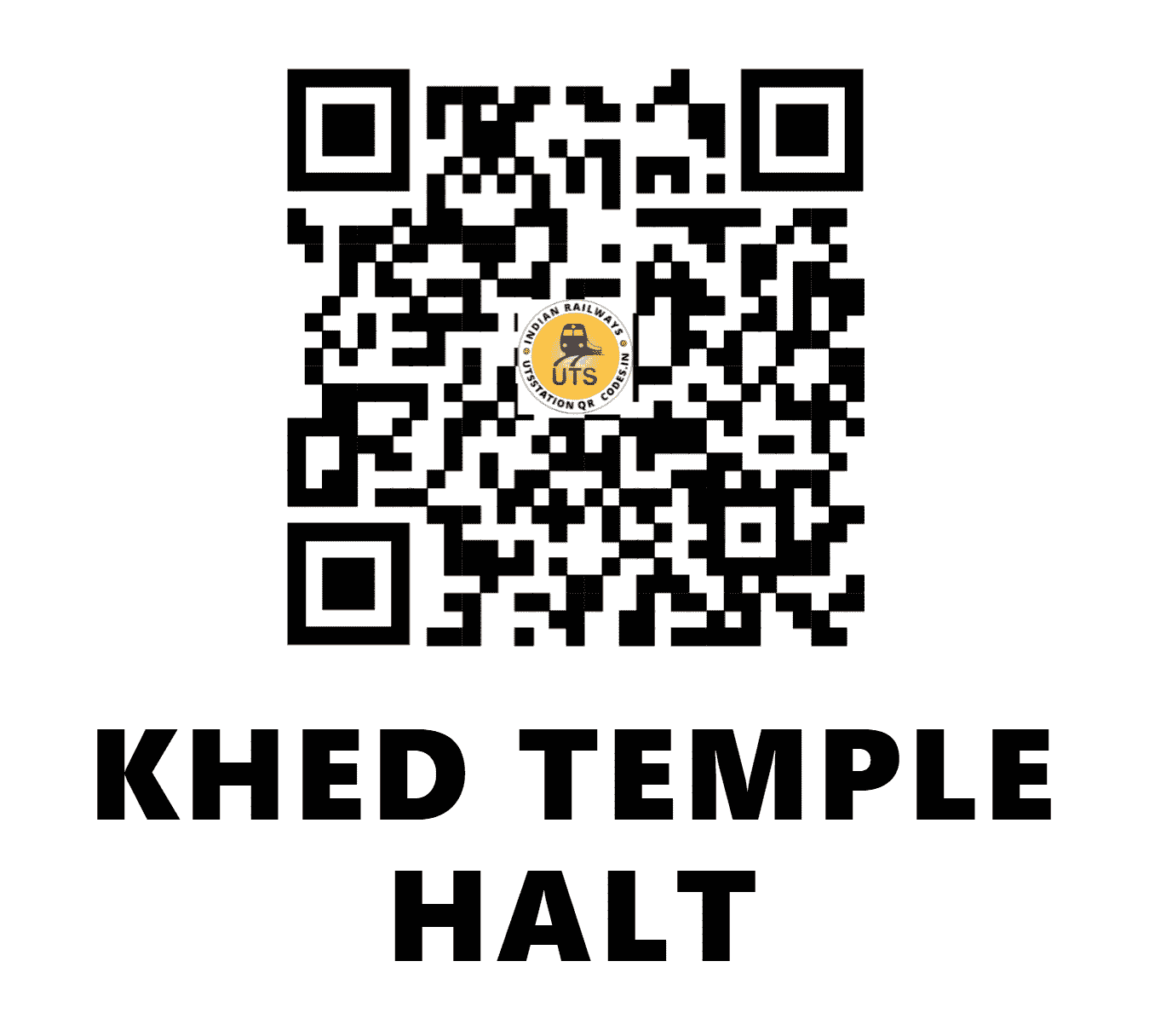 UTS QR Code for KHED TEMPLE HALT - KHTX (NW - RAJASTHAN)