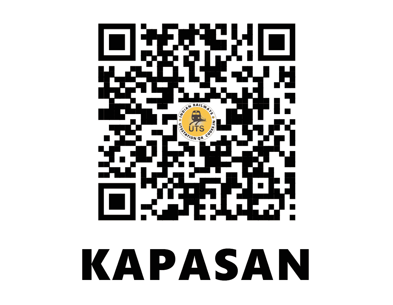 UTS QR Code for KAPASAN - KIN (NW - RAJASTHAN)