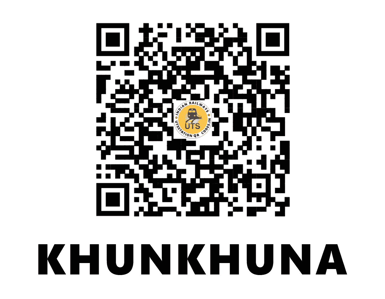 UTS QR Code for KHUNKHUNA - KKNA (NW - RAJASTHAN)