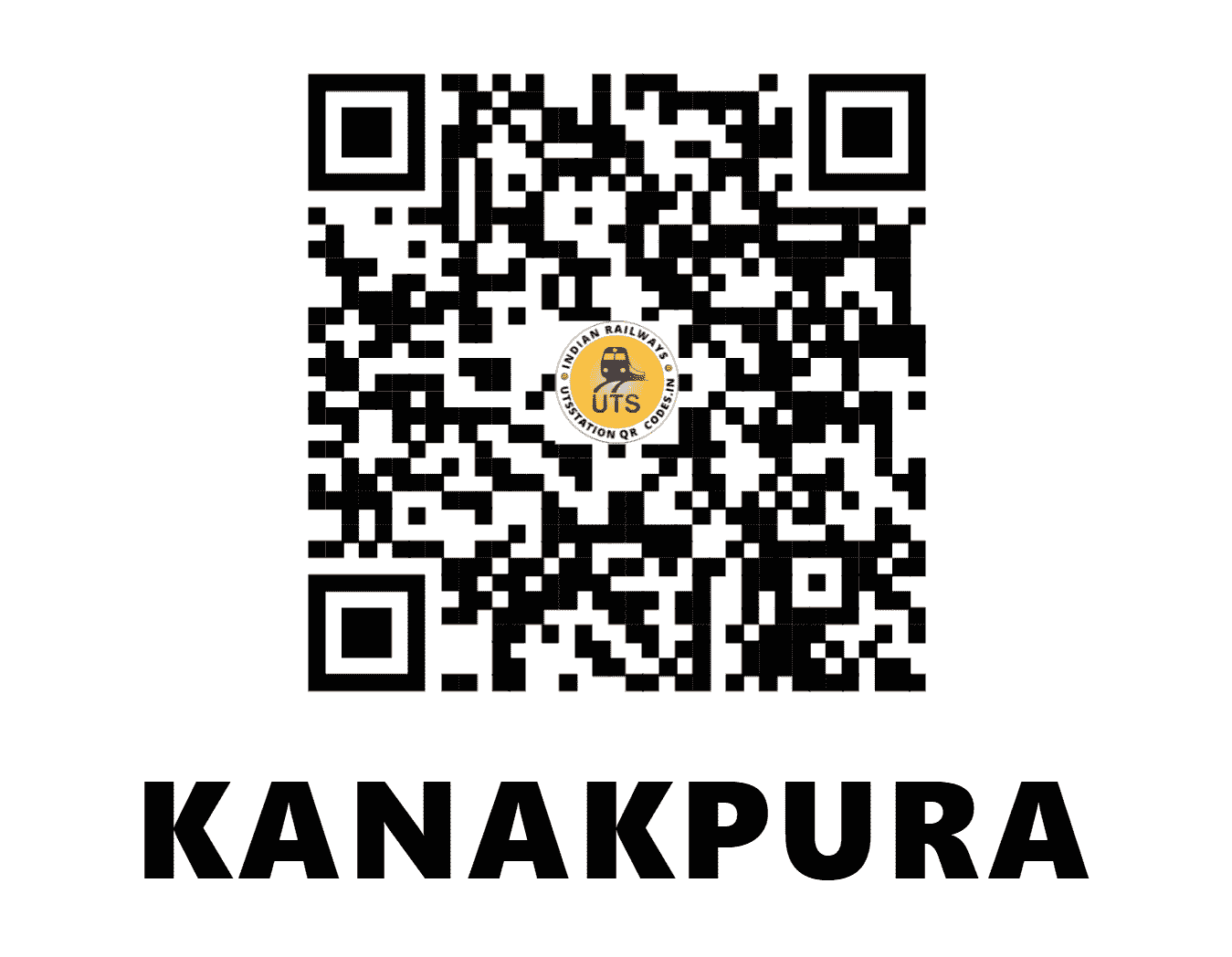 UTS QR Code for KANAKPURA - KKU (NW - RAJASTHAN)