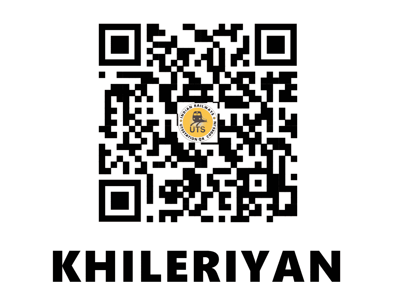 UTS QR Code for KHILERIYAN - KLYN (NW - RAJASTHAN)