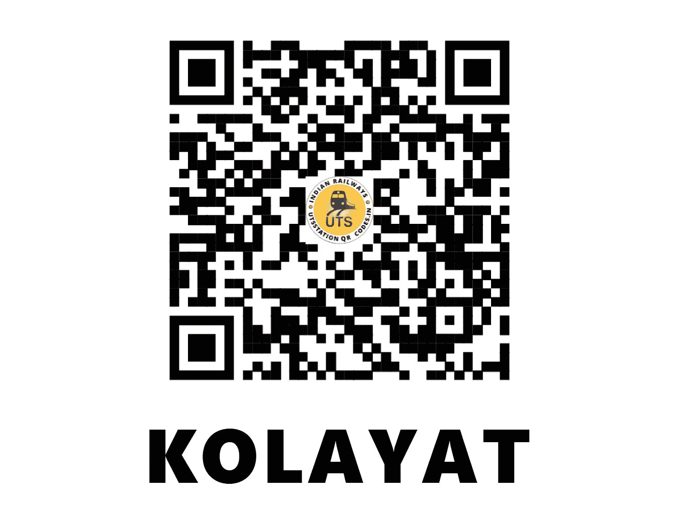 UTS QR Code for KOLAYAT - KLYT (NW - RAJASTHAN)