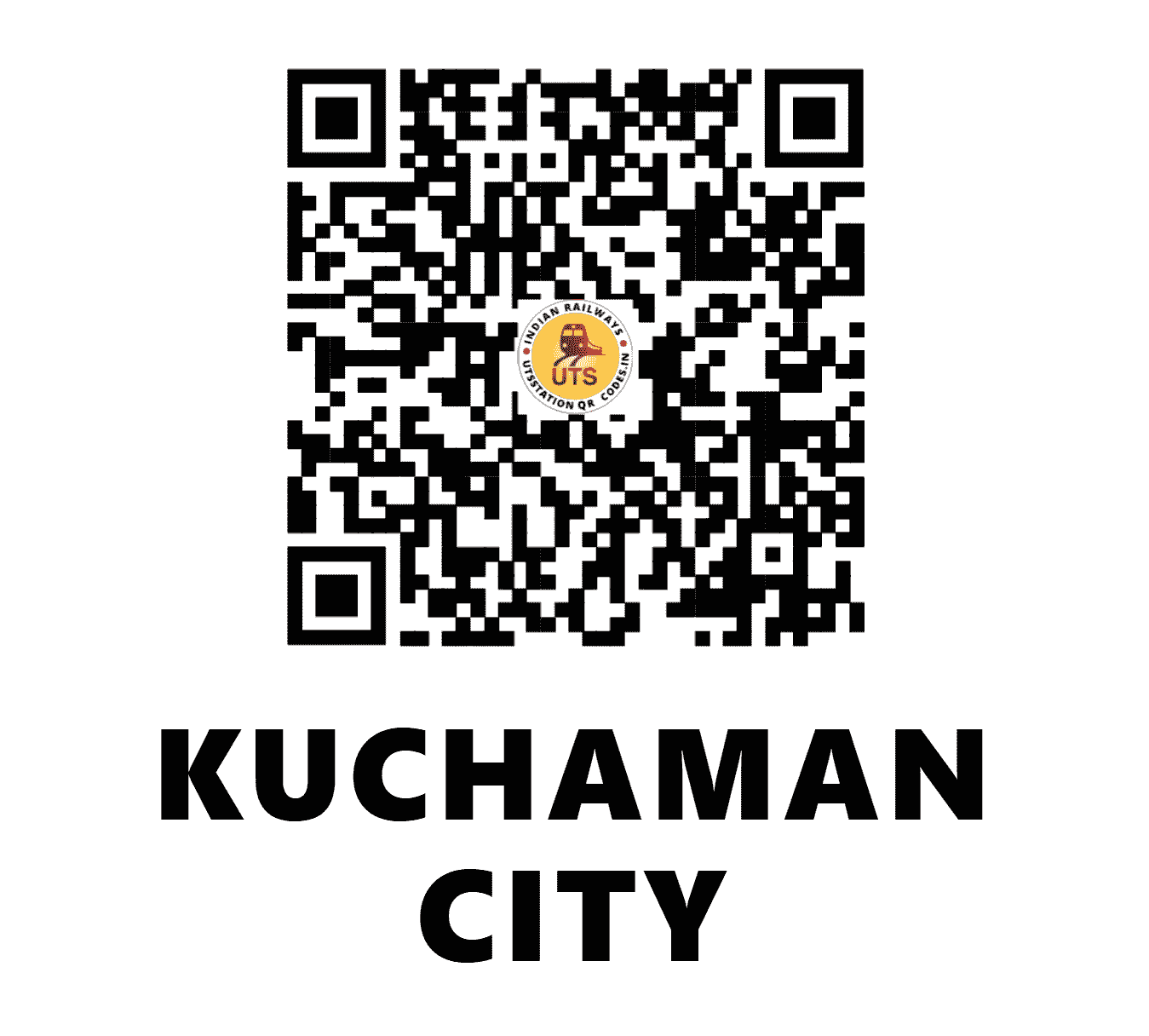 UTS QR Code for KUCHAMAN CITY - KMNC (NW - RAJASTHAN)