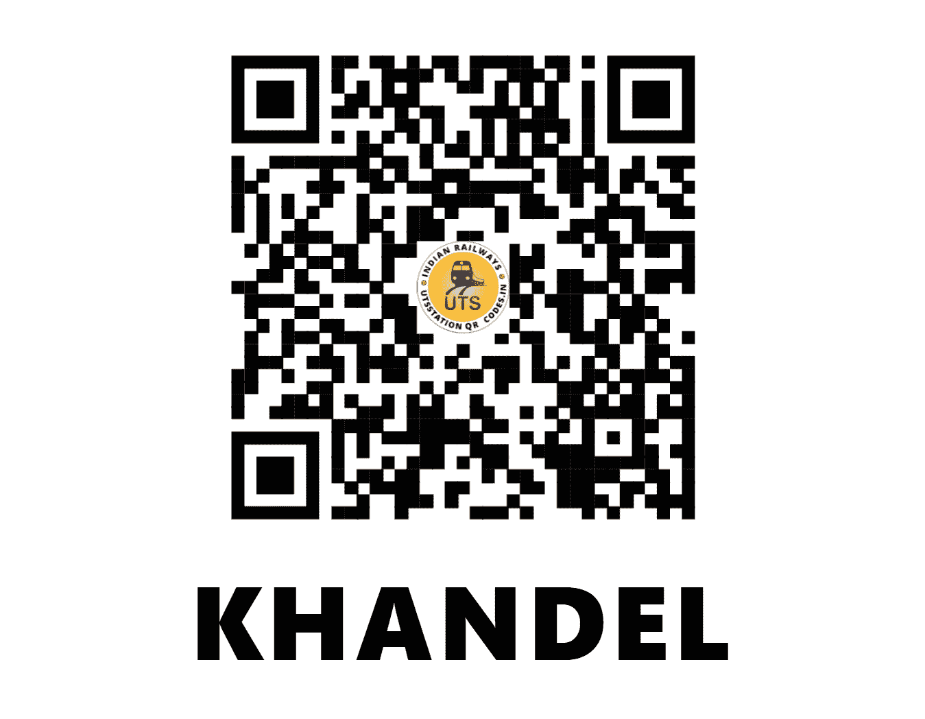 UTS QR Code for KHANDEL - KNDL (NW - RAJASTHAN)
