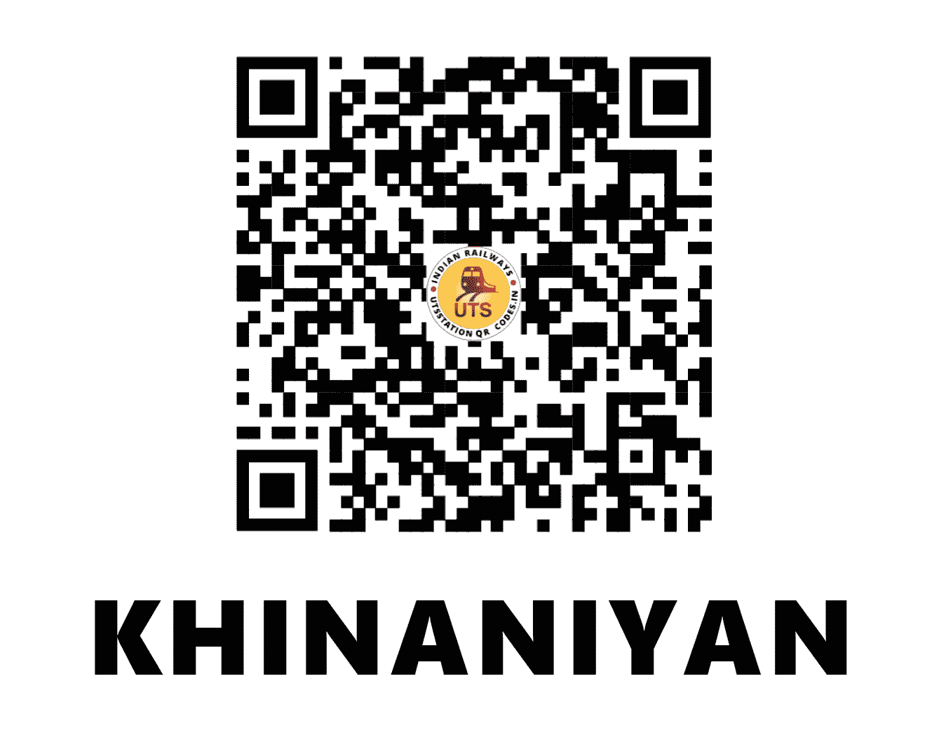 UTS QR Code for KHINANIYAN - KNNA (NW - RAJASTHAN)