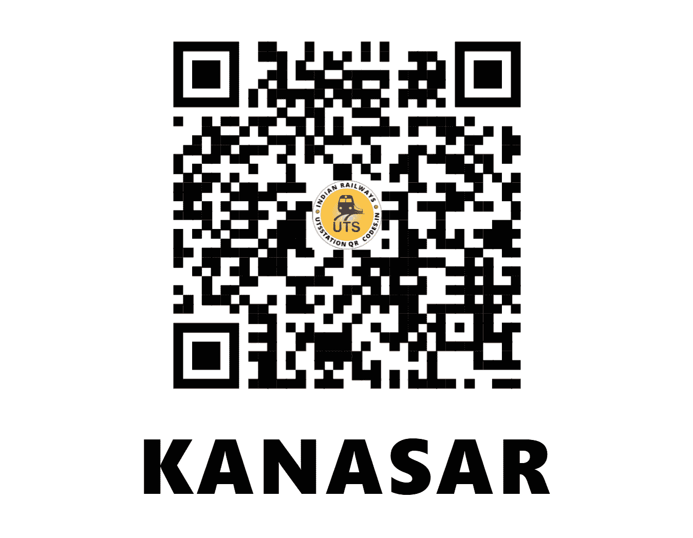 UTS QR Code for KANASAR - KNSR (NW - RAJASTHAN)