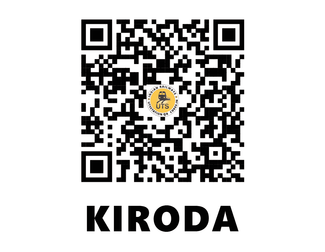 UTS QR Code for KIRODA - KRC (NW - RAJASTHAN)