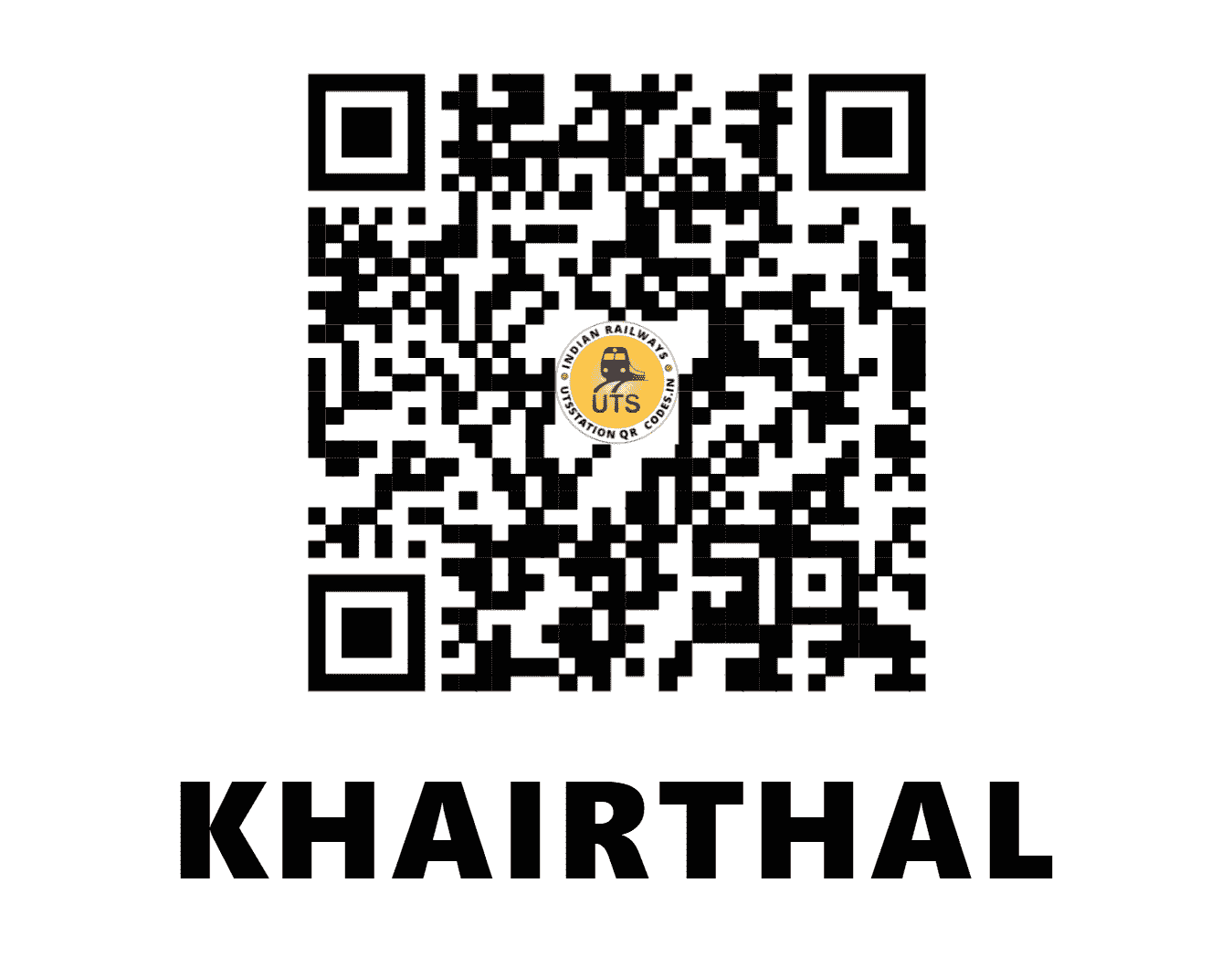 UTS QR Code for KHAIRTHAL - KRH (NW - RAJASTHAN)