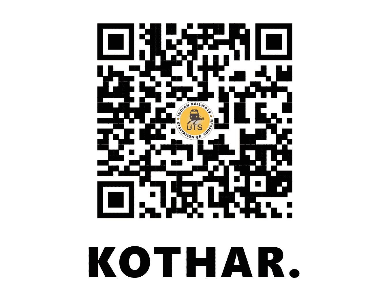 UTS QR Code for KOTHAR. - KTR (NW - RAJASTHAN)
