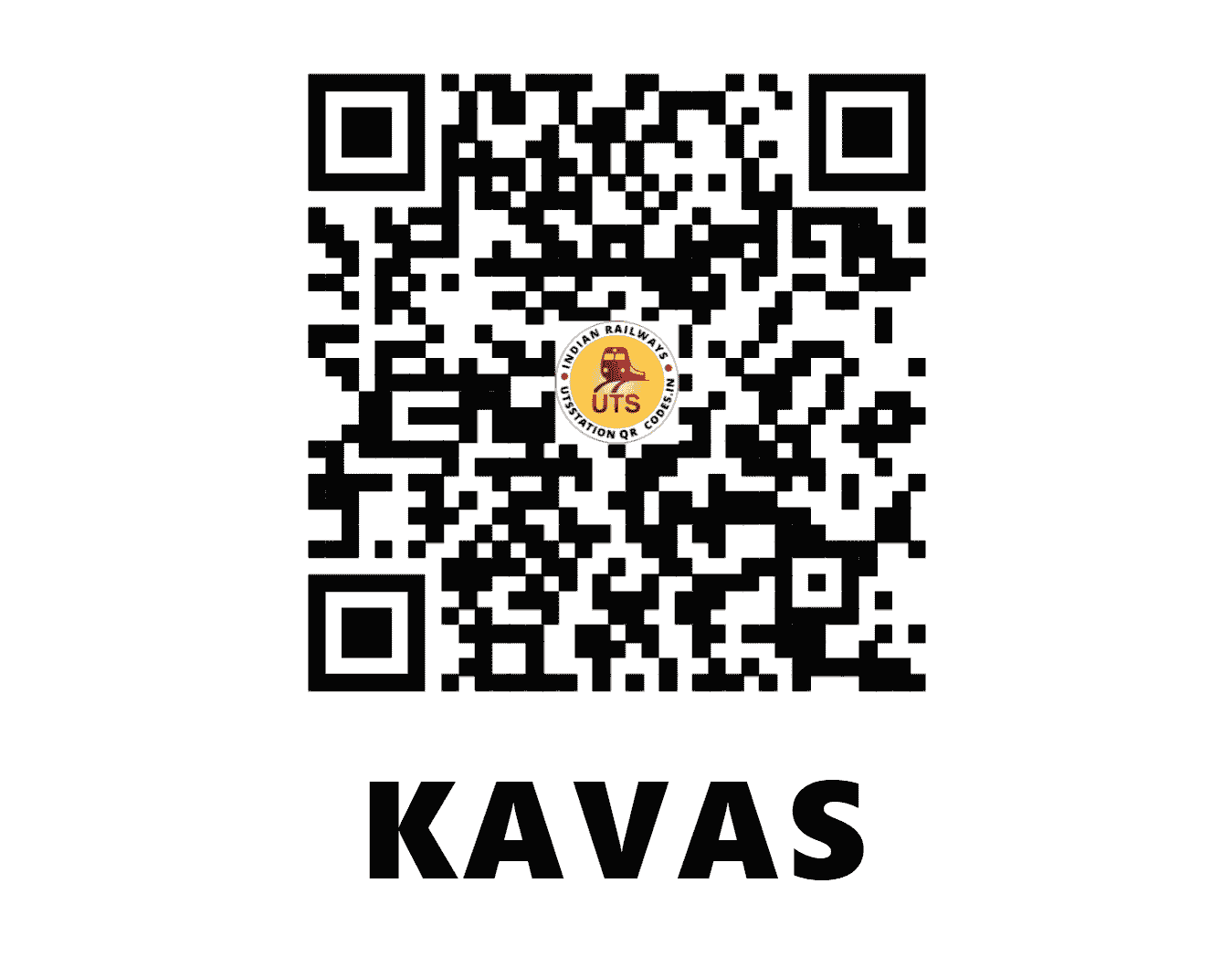 UTS QR Code for KAVAS - KVA (NW - RAJASTHAN)