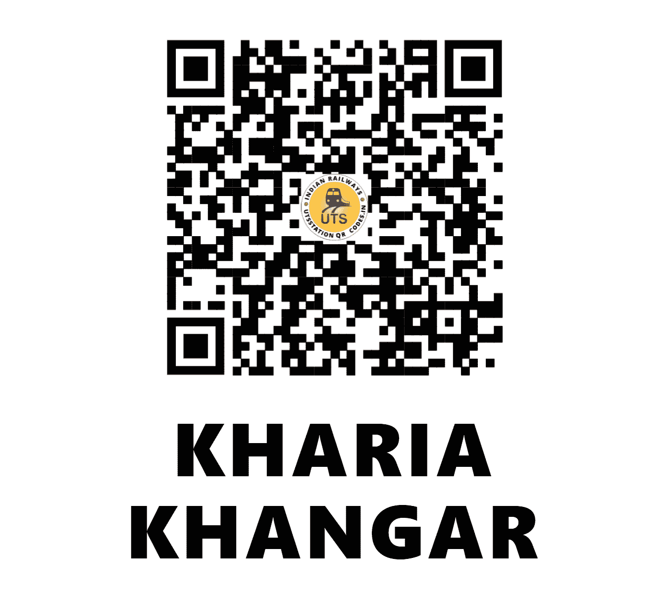 UTS QR Code for KHARIA KHANGAR - KXG (NW - RAJASTHAN)