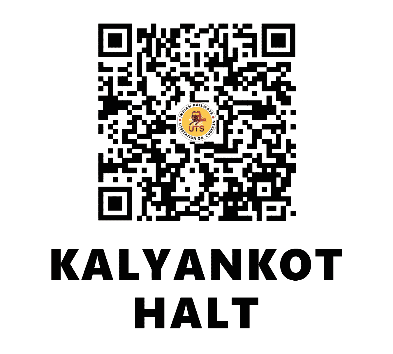 UTS QR Code for KALYANKOT HALT - KYNT (NW - RAJASTHAN)