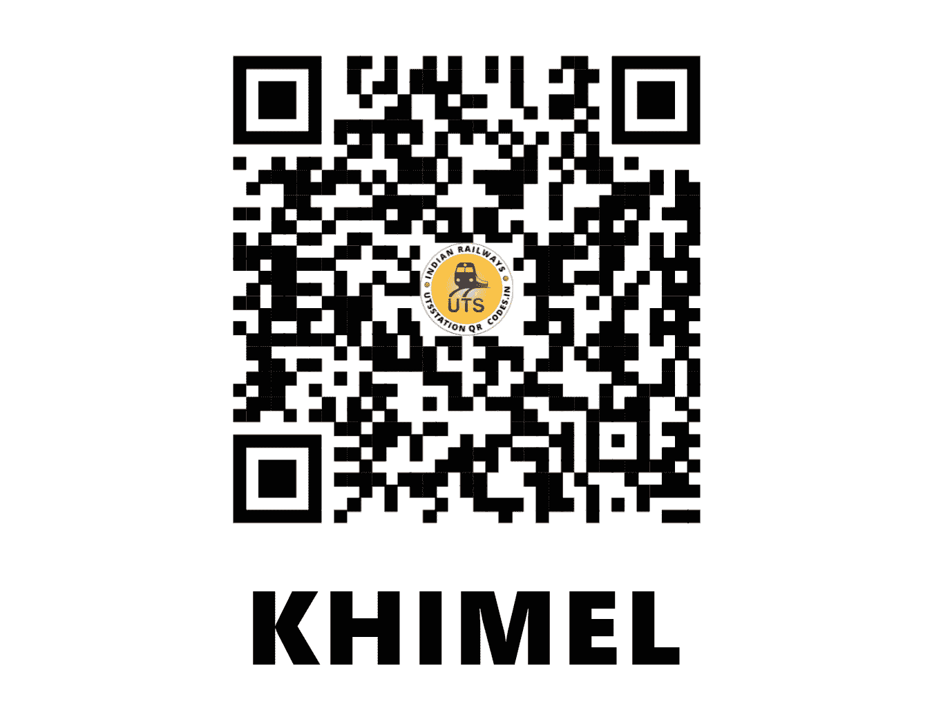 UTS QR Code for KHIMEL - KZQ (NW - RAJASTHAN)
