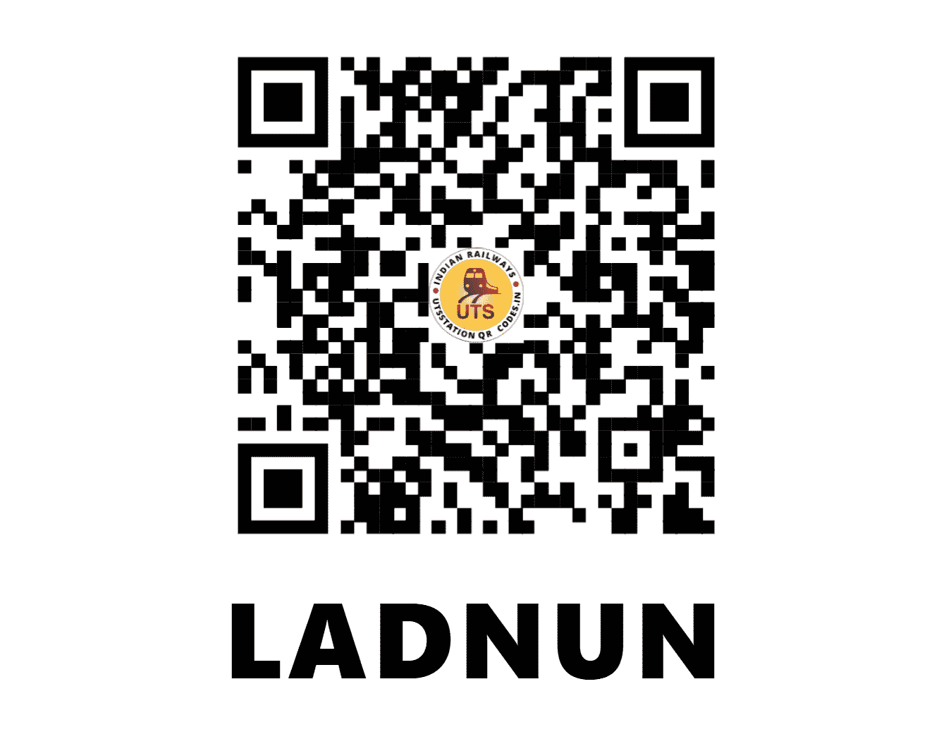 UTS QR Code for LADNUN - LAU (NW - RAJASTHAN)