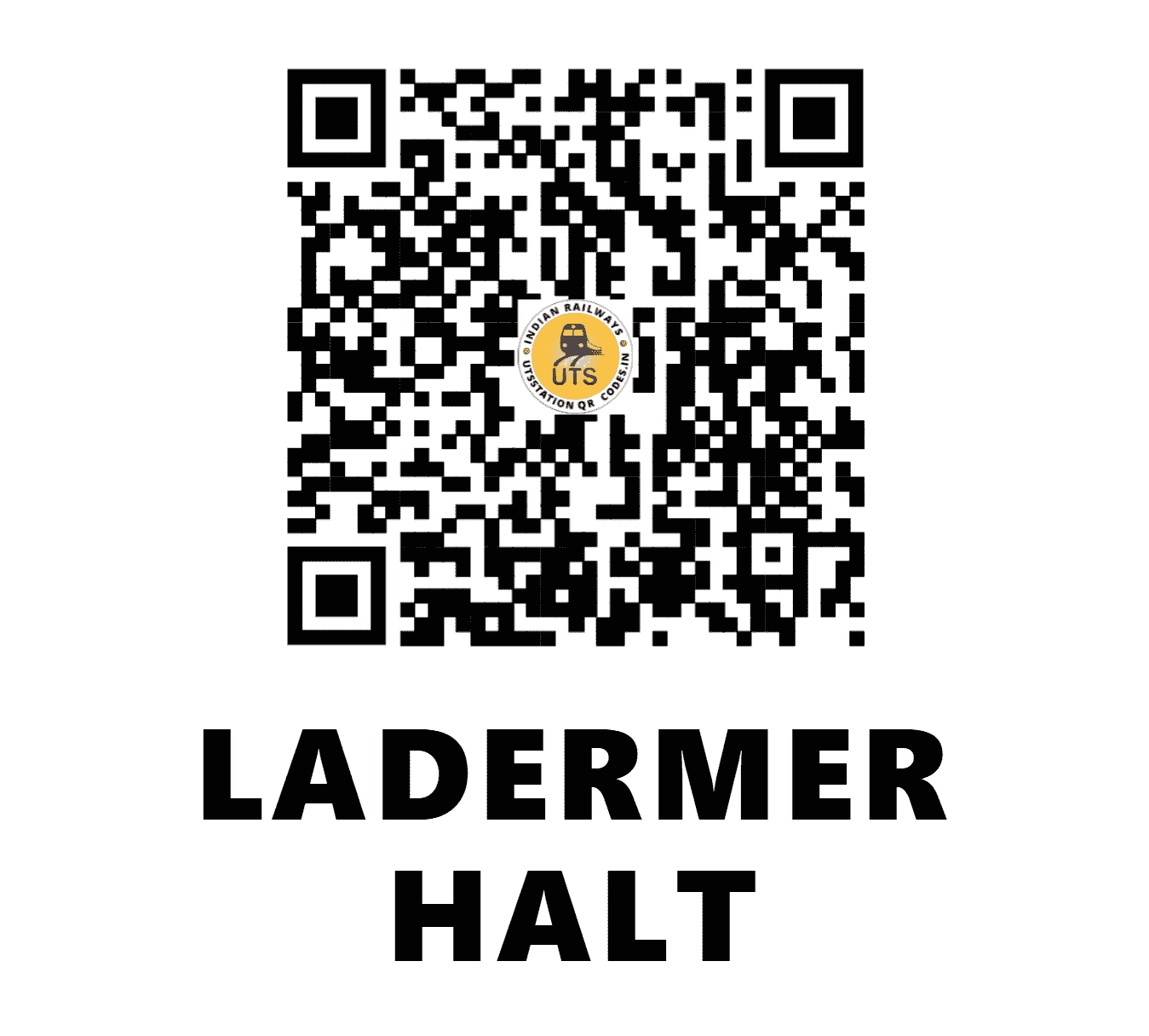 UTS QR Code for LADERMER   HALT - LDM (NW - RAJASTHAN)