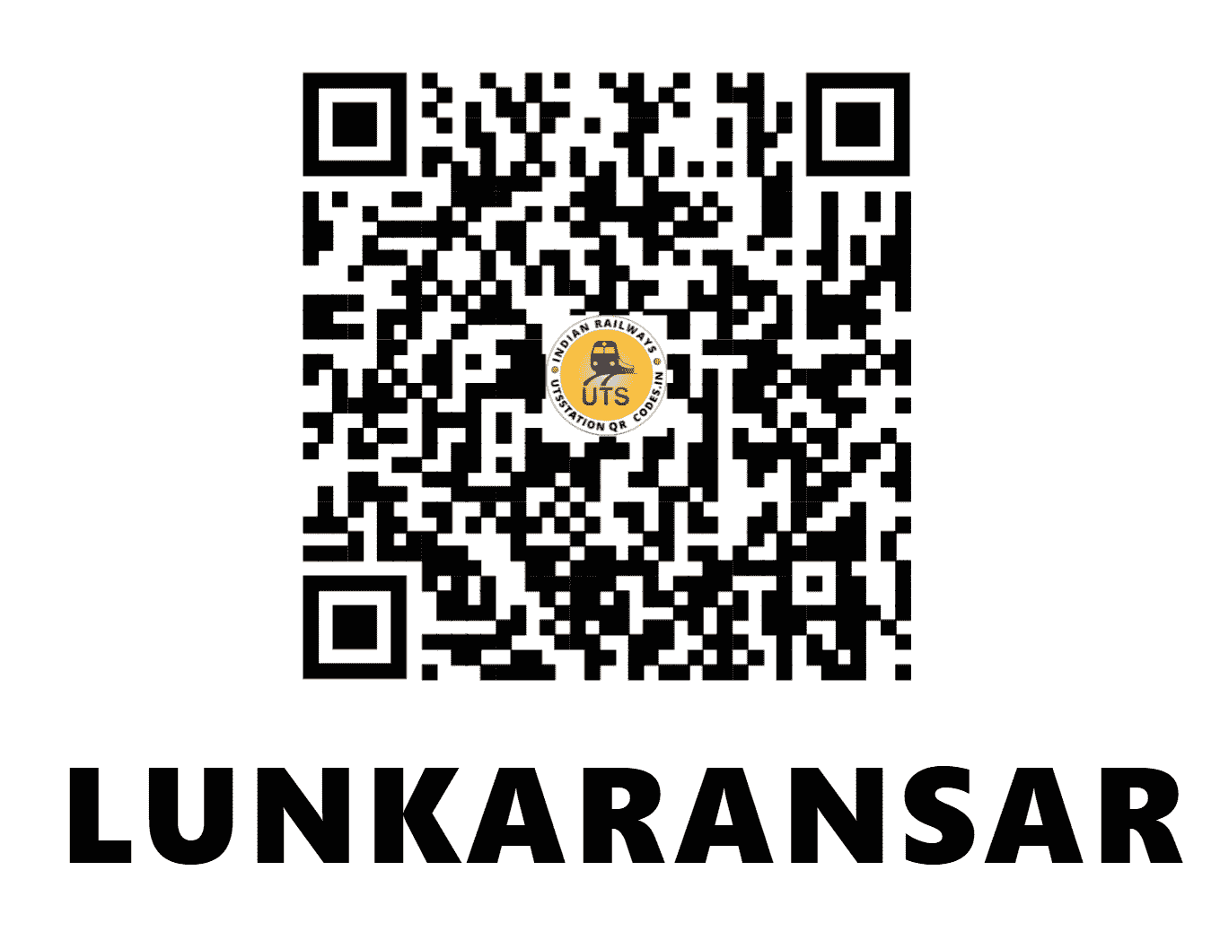 UTS QR Code for LUNKARANSAR - LKS (NW - RAJASTHAN)