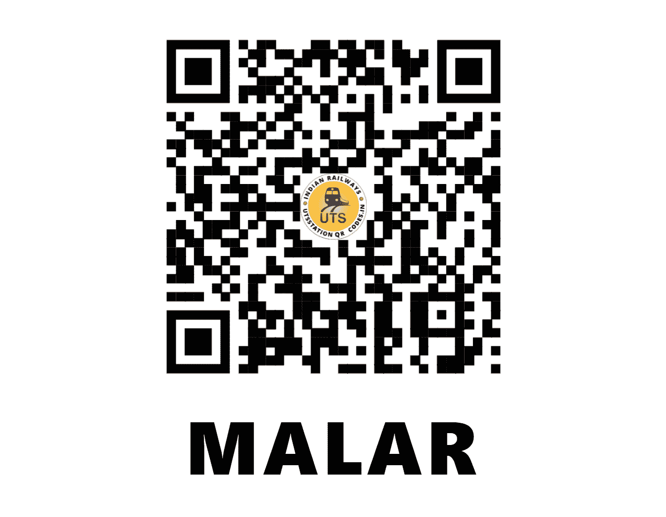 UTS QR Code for MALAR - MAAR (NW - RAJASTHAN)