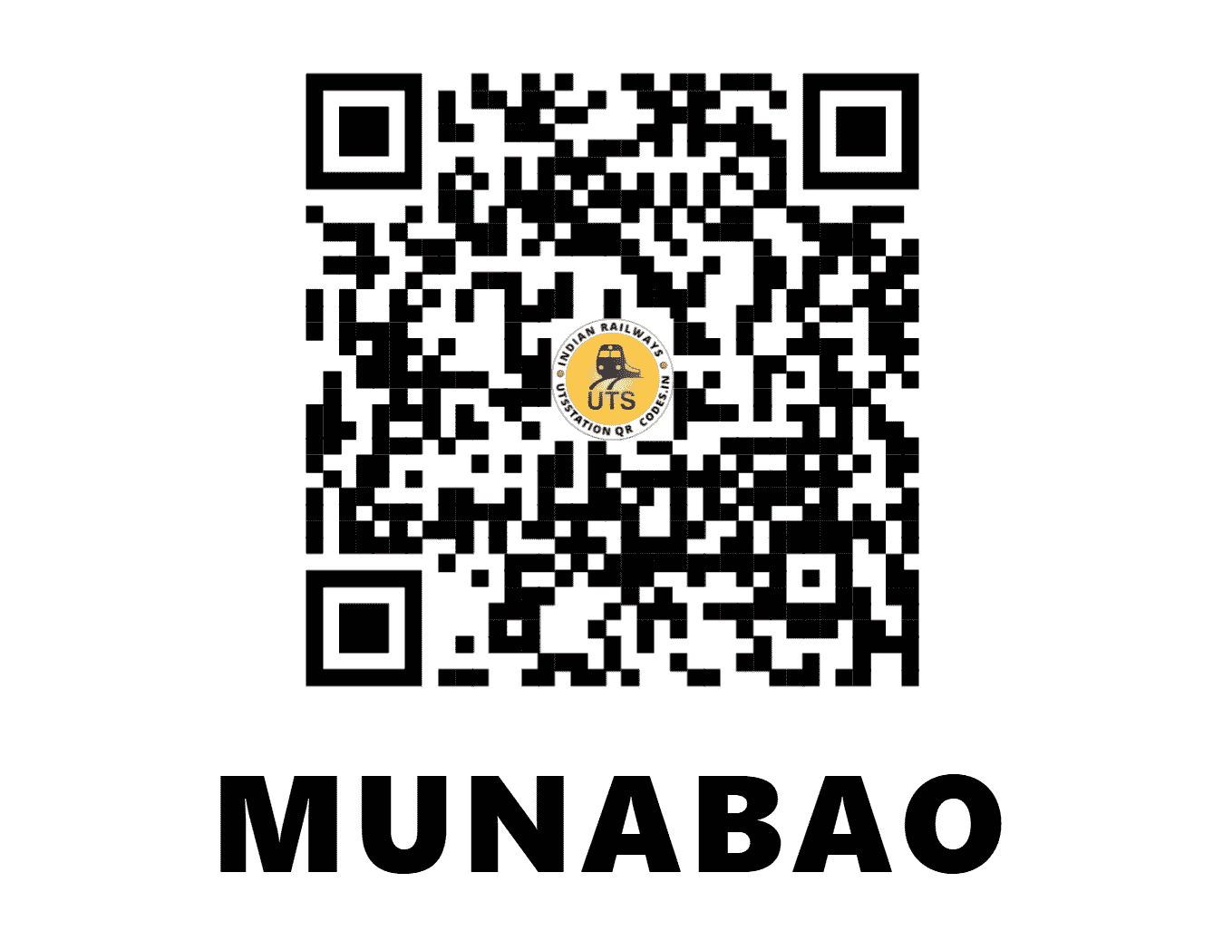 UTS QR Code for MUNABAO - MBF (NW - RAJASTHAN)
