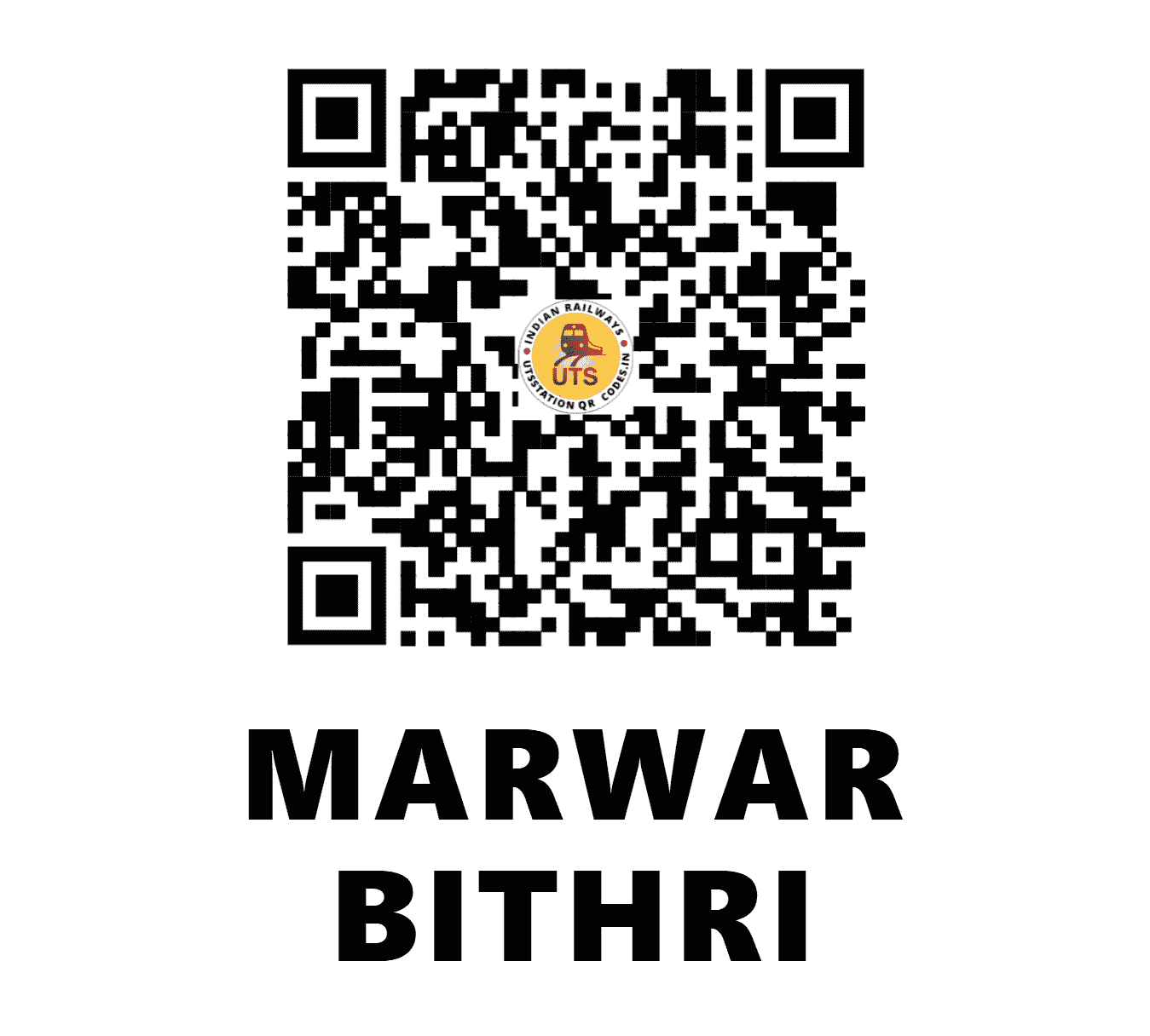 UTS QR Code for MARWAR BITHRI - MBT (NW - RAJASTHAN)