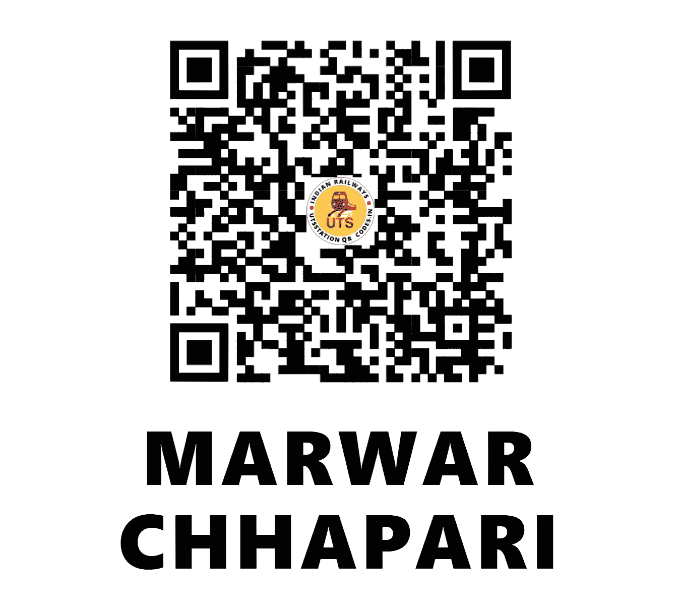 UTS QR Code for MARWAR CHHAPARI - MCPE (NW - RAJASTHAN)