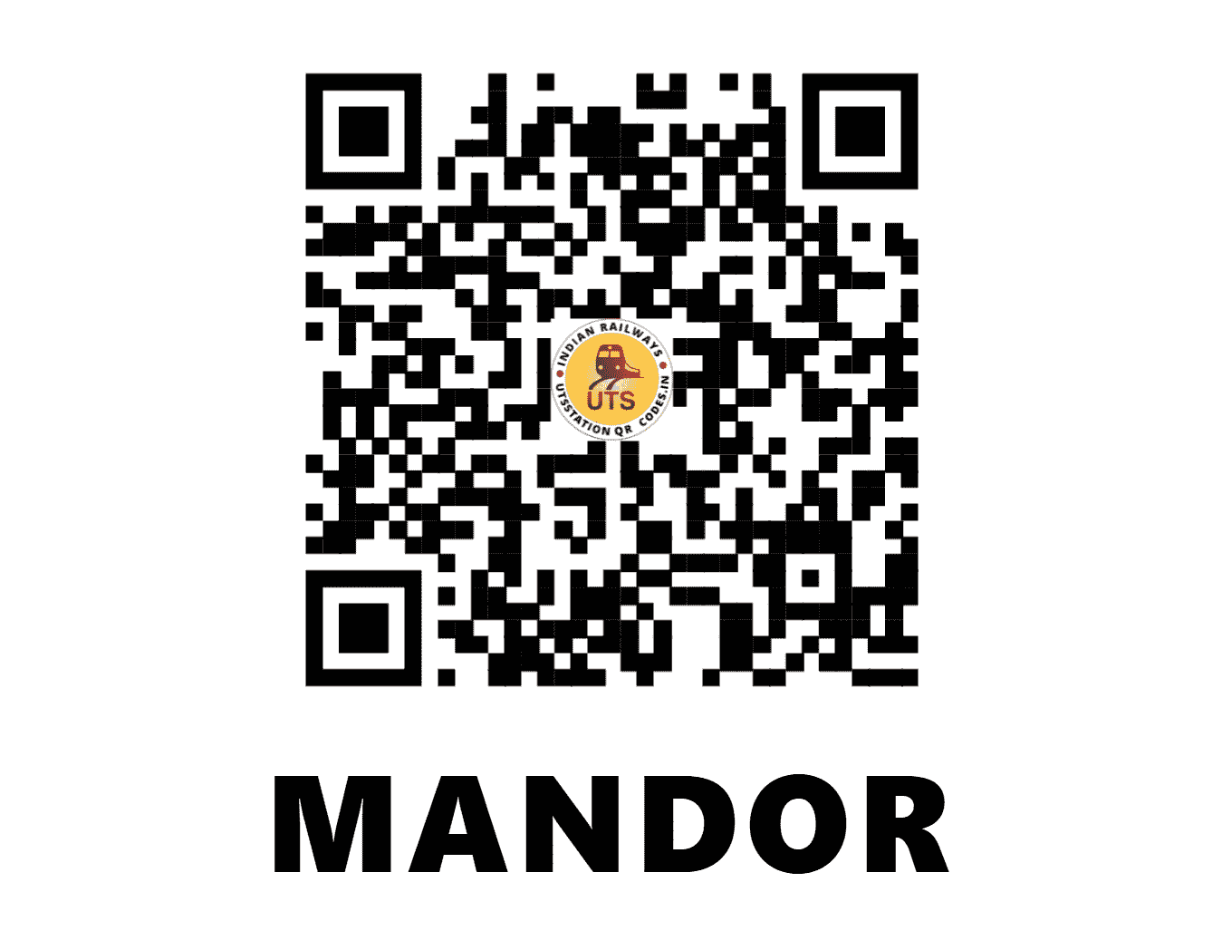 UTS QR Code for MANDOR - MDB (NW - RAJASTHAN)