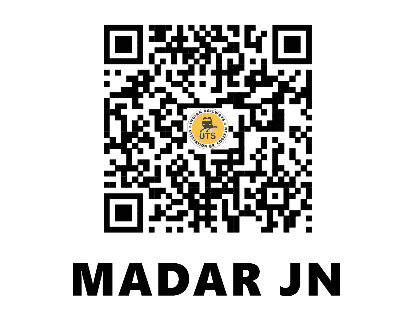 UTS QR Code for MADAR JN - MDJN (NW - RAJASTHAN)