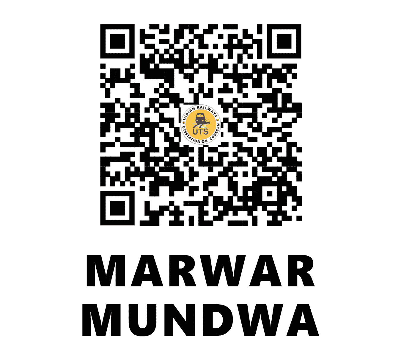 UTS QR Code for MARWAR MUNDWA - MDW (NW - RAJASTHAN)