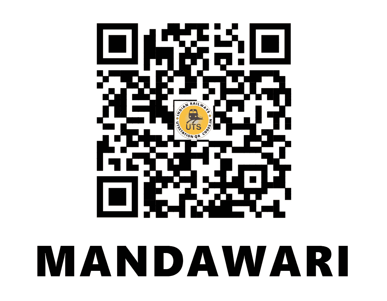 UTS QR Code for MANDAWARI - MDWI (NW - RAJASTHAN)