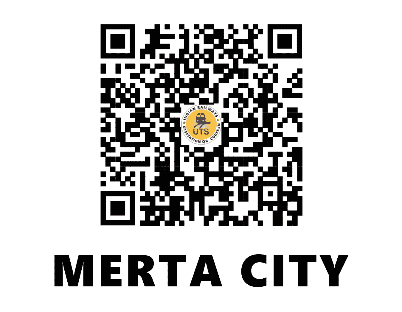 UTS QR Code for MERTA CITY - MEC (NW - RAJASTHAN)