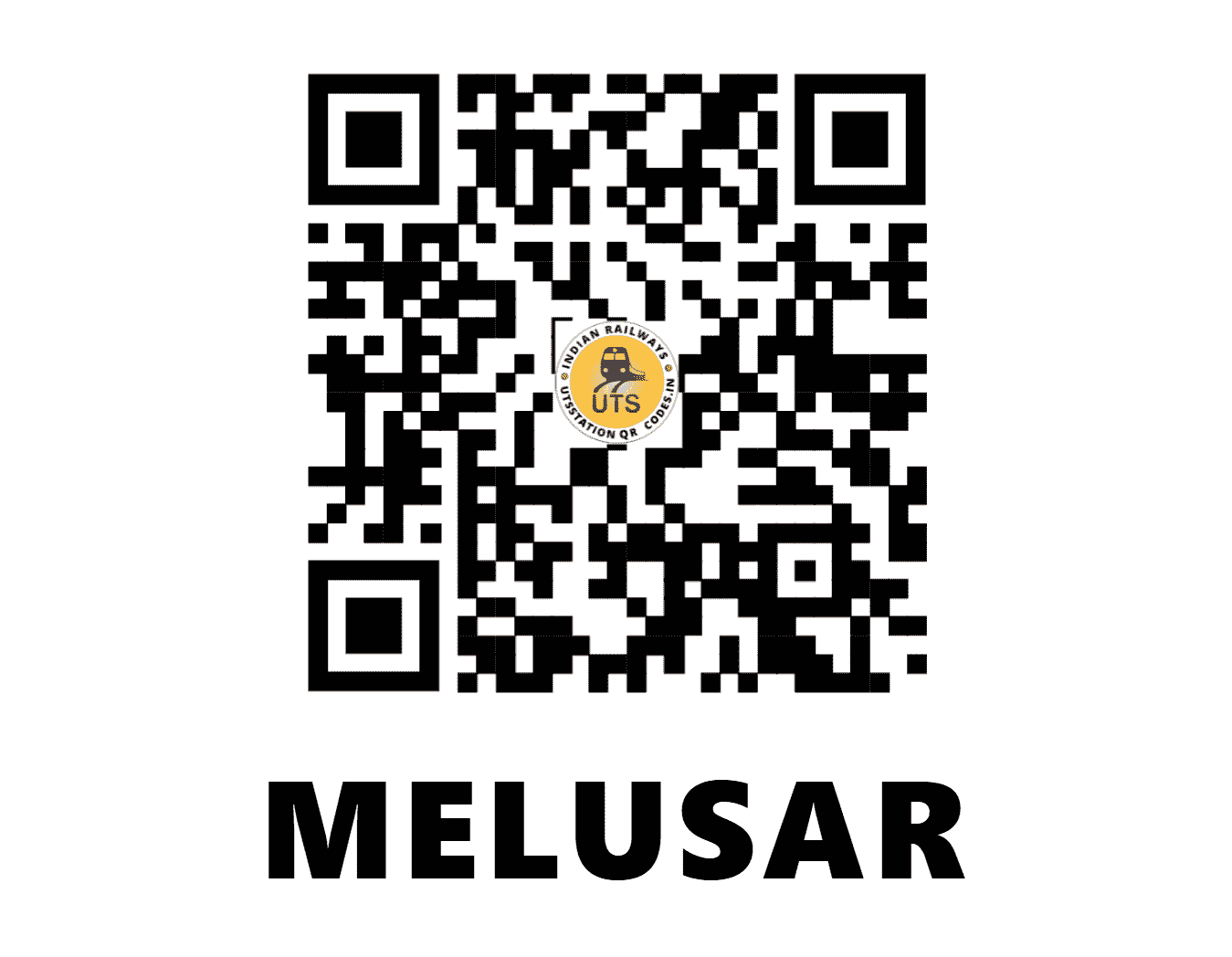 UTS QR Code for MELUSAR - MELH (NW - RAJASTHAN)