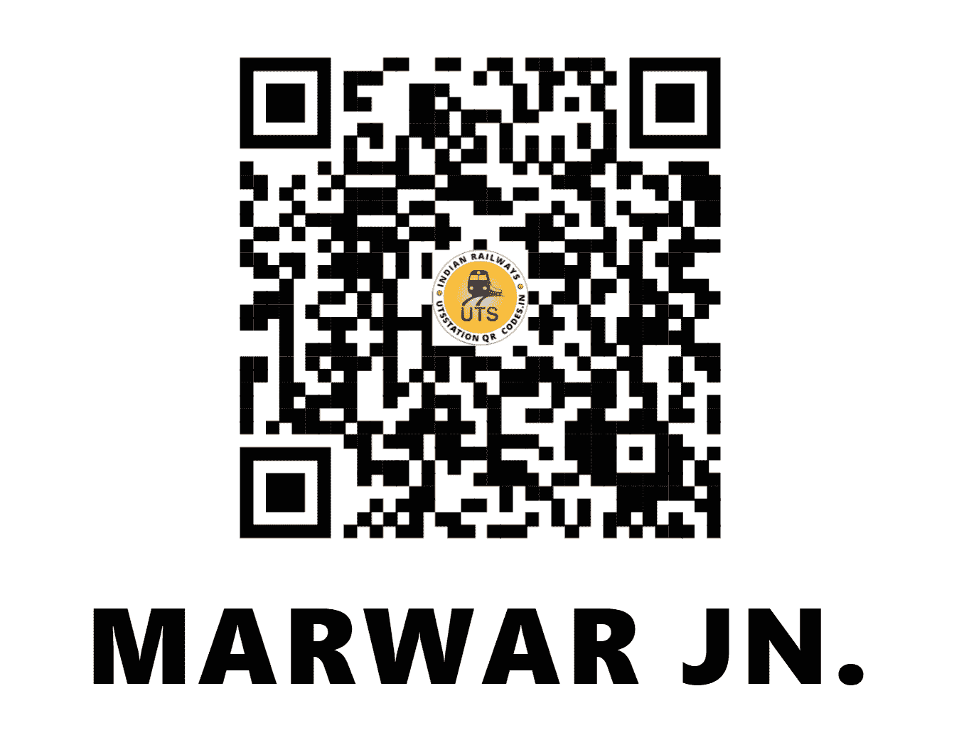 UTS QR Code for MARWAR JN. - MJ (NW - RAJASTHAN)