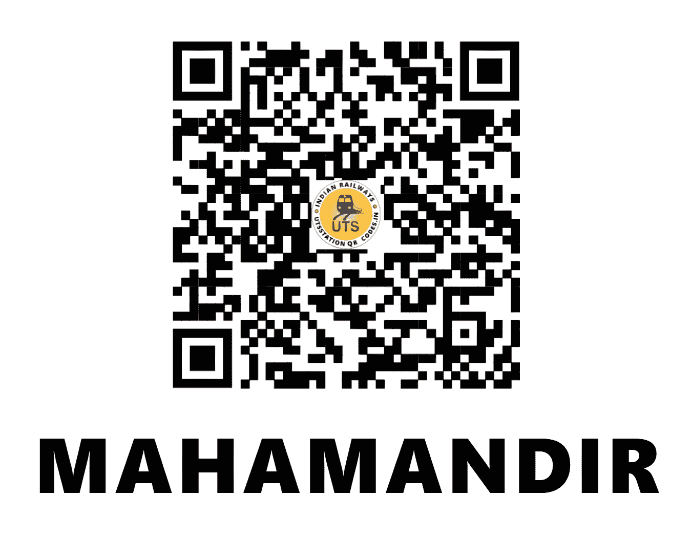 UTS QR Code for MAHAMANDIR - MMC (NW - RAJASTHAN)
