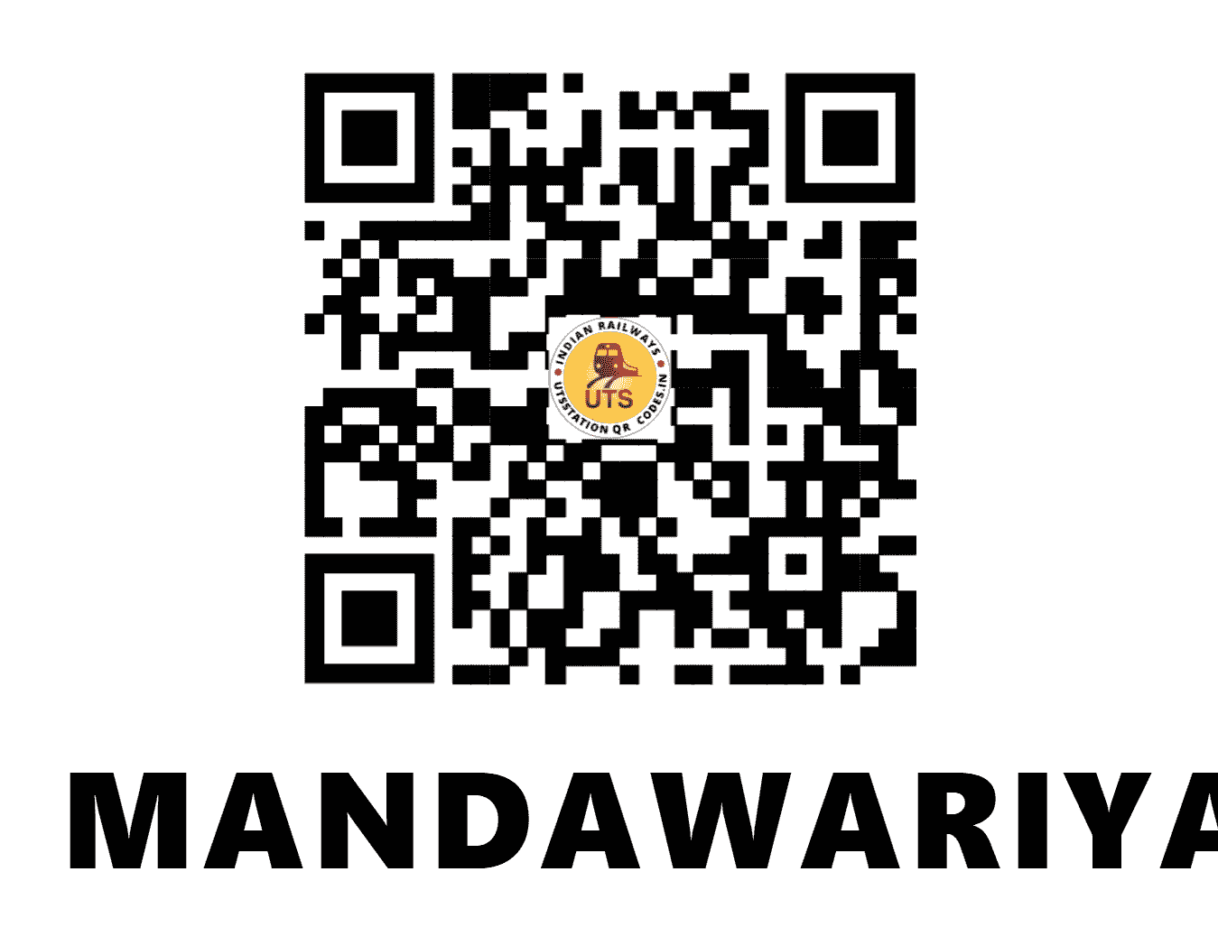 UTS QR Code for MANDAWARIYA - MNDV (NW - RAJASTHAN)