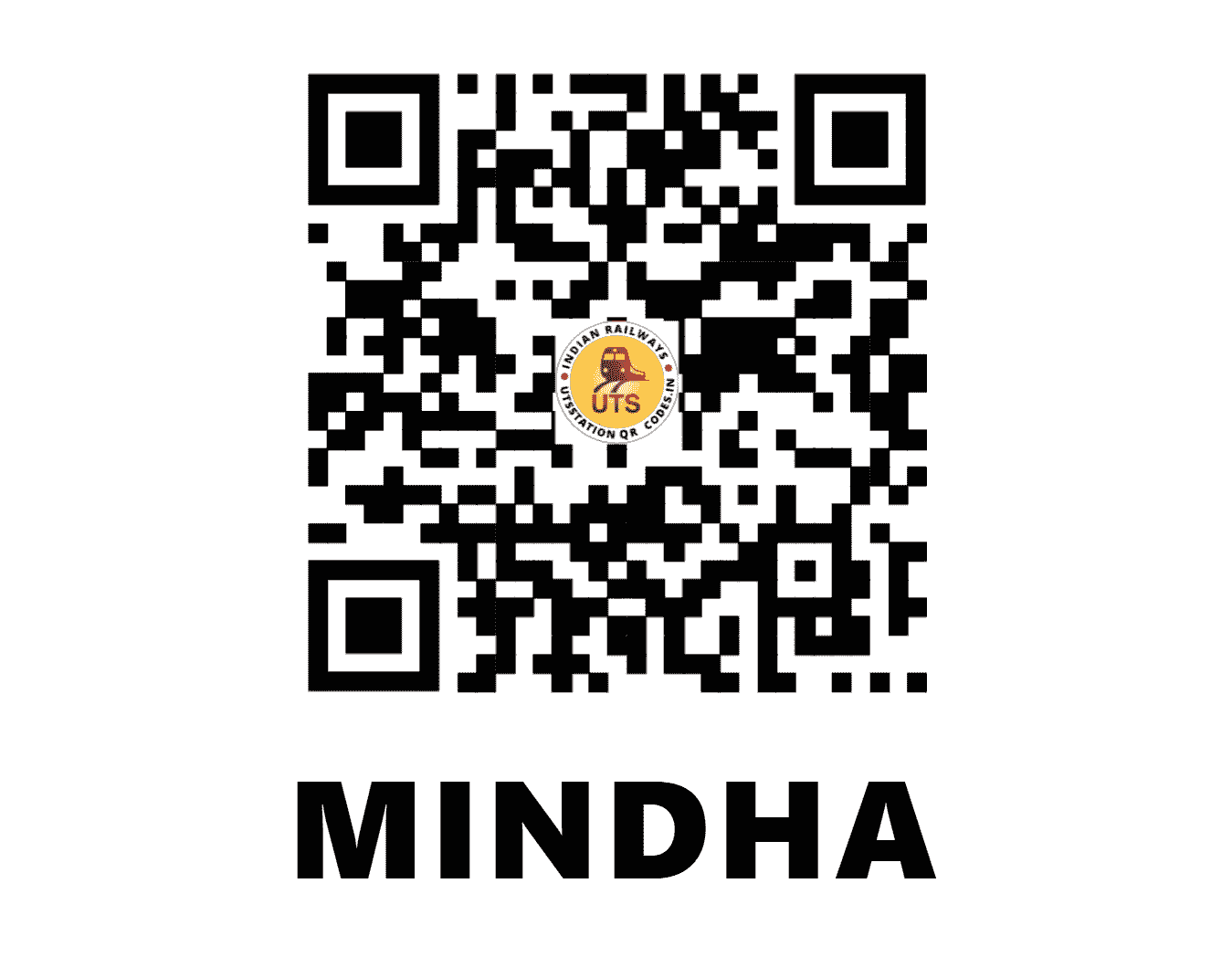 UTS QR Code for MINDHA - MNHA (NW - RAJASTHAN)