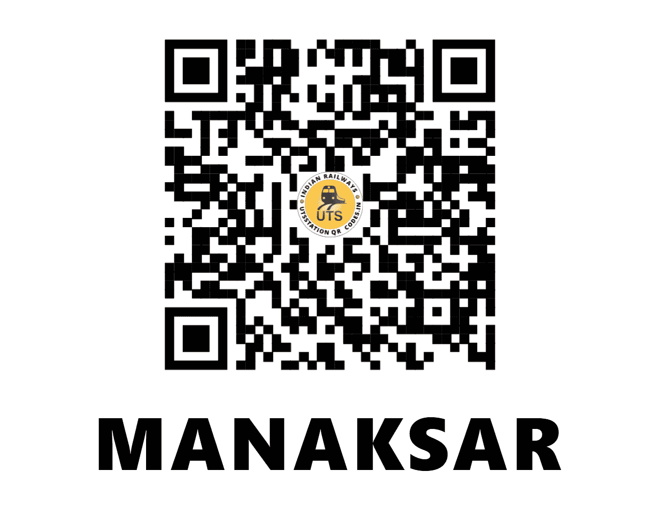 UTS QR Code for MANAKSAR - MNSR (NW - RAJASTHAN)