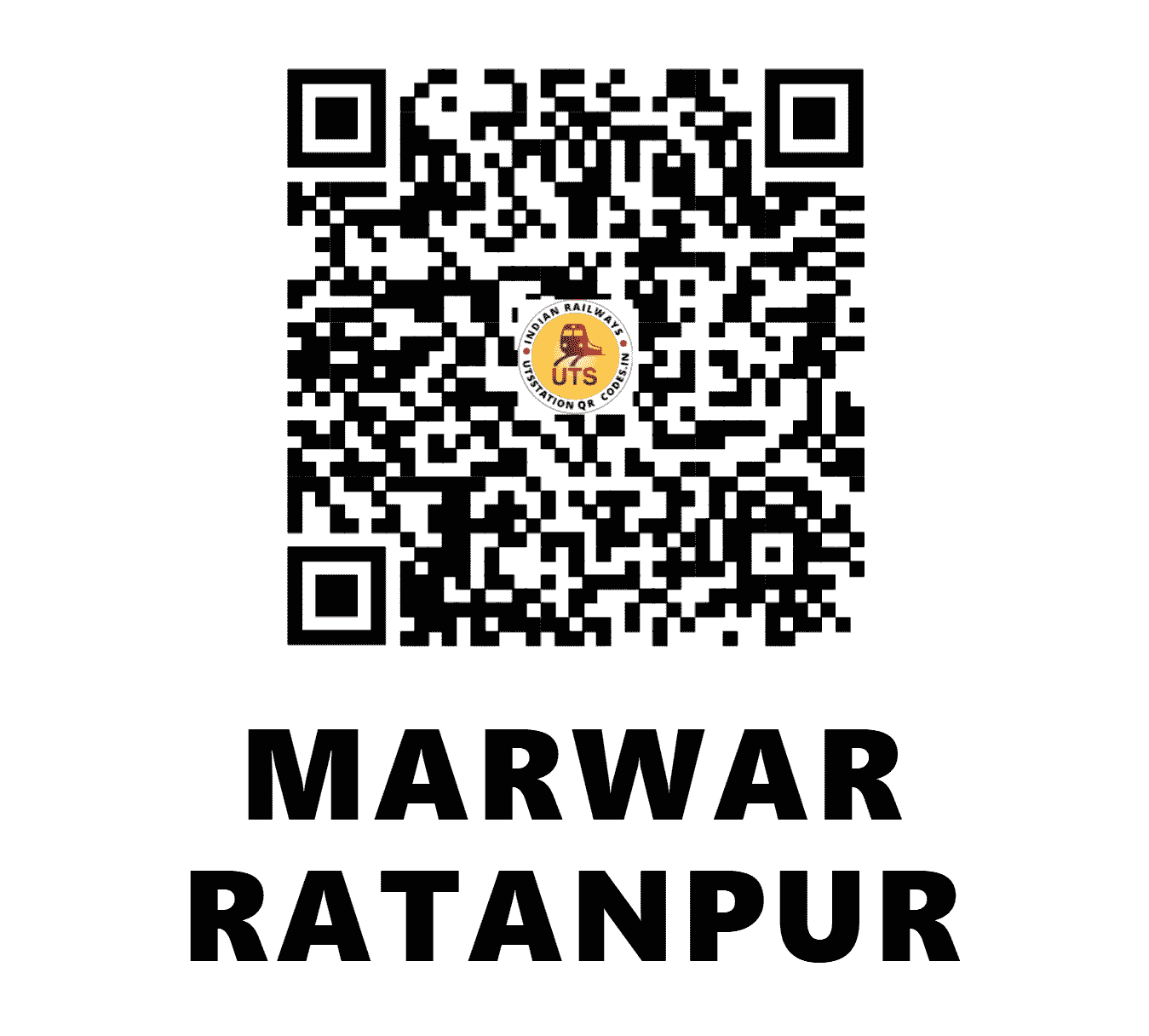 UTS QR Code for MARWAR RATANPUR - MSQ (NW - RAJASTHAN)